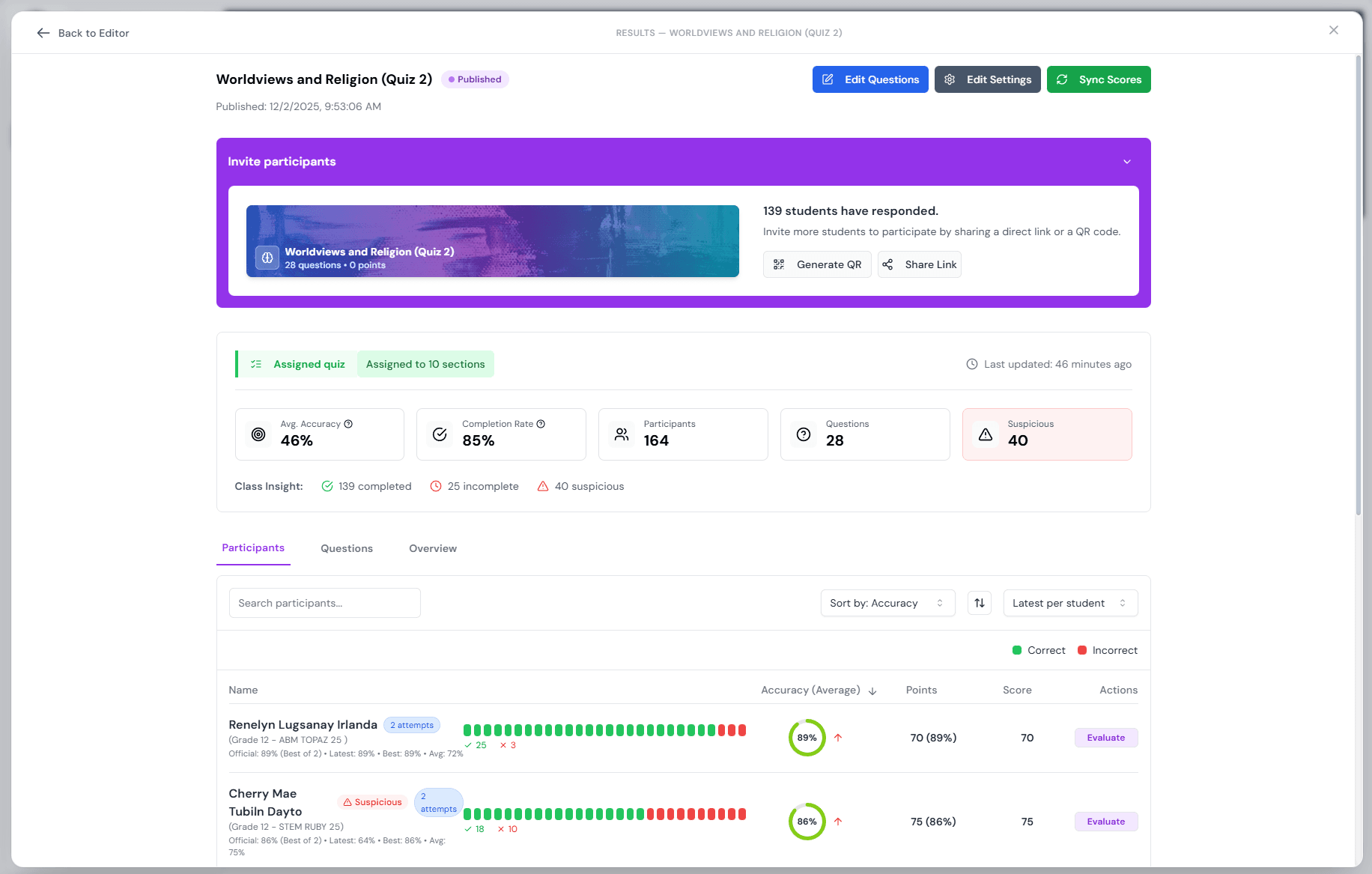 Student Response Analytics